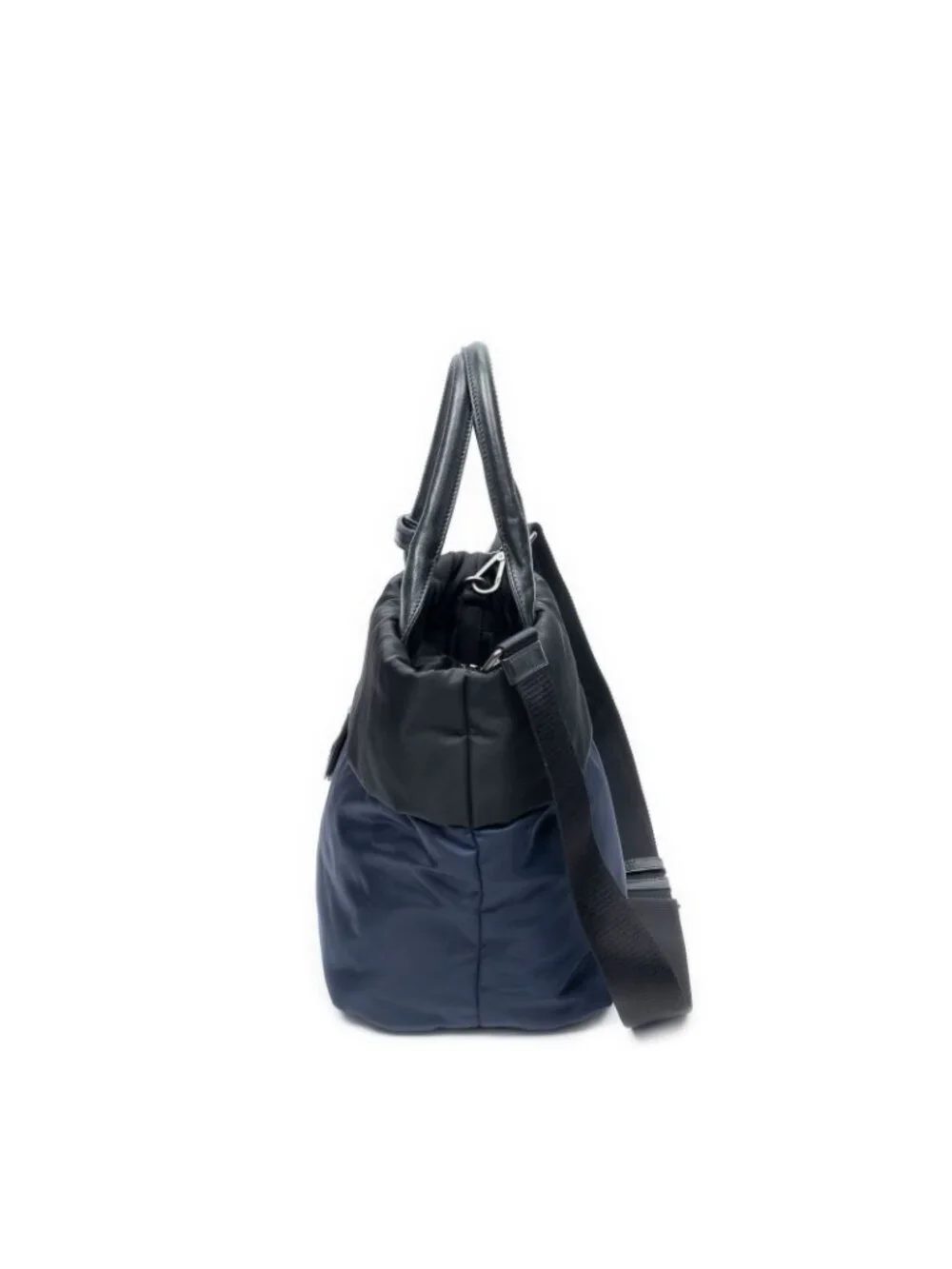 Prada Small Reversible Tote Bag Navy Black Nylon Canvas